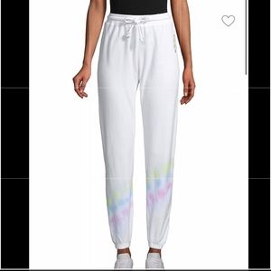 Betsey Johnson angled tie dye sweatpants